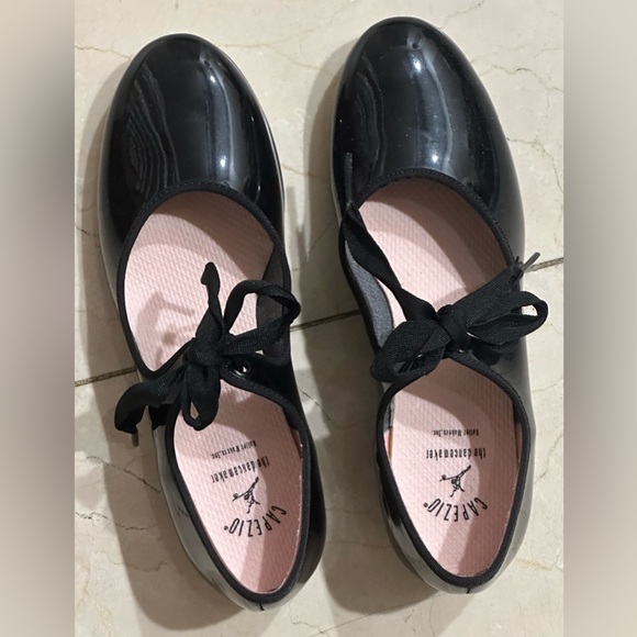 Capezio Kids’ Black Tap Dance Shoes - Picture 1 of 4